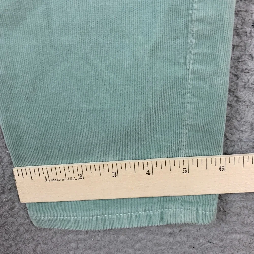 AG Adriano Goldschmied Pants 27 R  Stevie Slim Straight Corduroy‎ Mint Green
